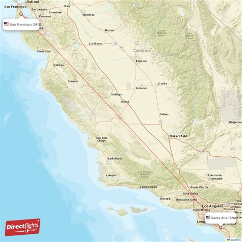 sfo to sna flight time|Flight time from SFO to SNA is 1 hour, 5 minutes